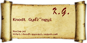 Knodt Gyöngyi névjegykártya